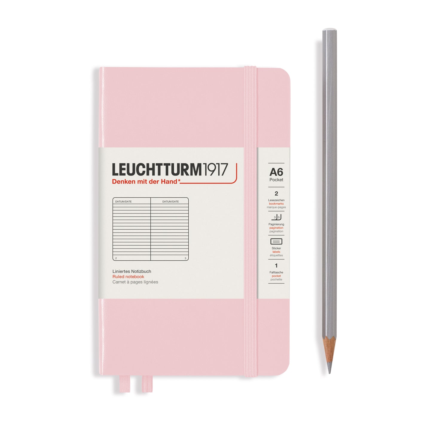 Leuchtturm A6 Pocket Hardcover Notebook: Ruled Pages