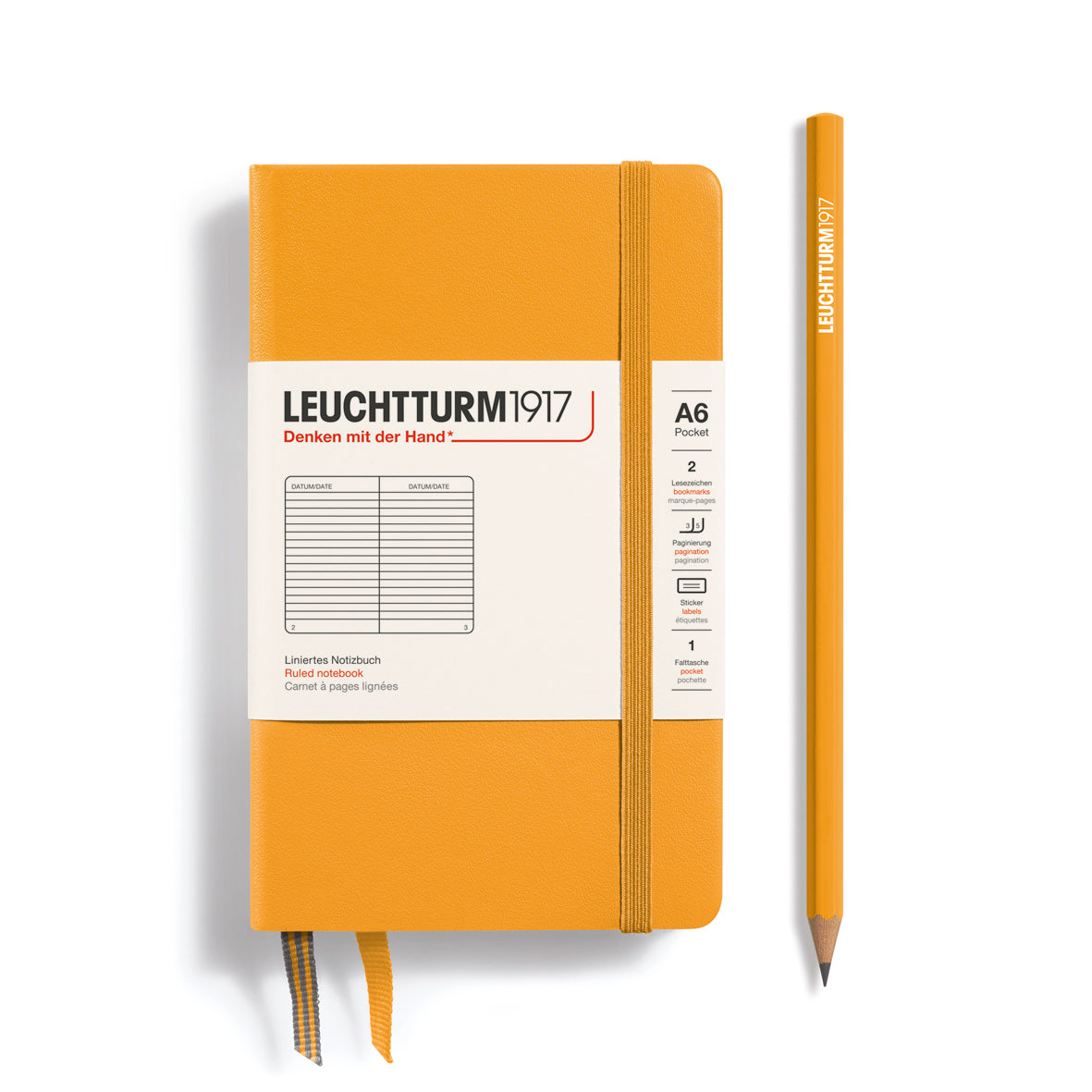 Leuchtturm A6 Pocket Hardcover Notebook: Ruled Pages