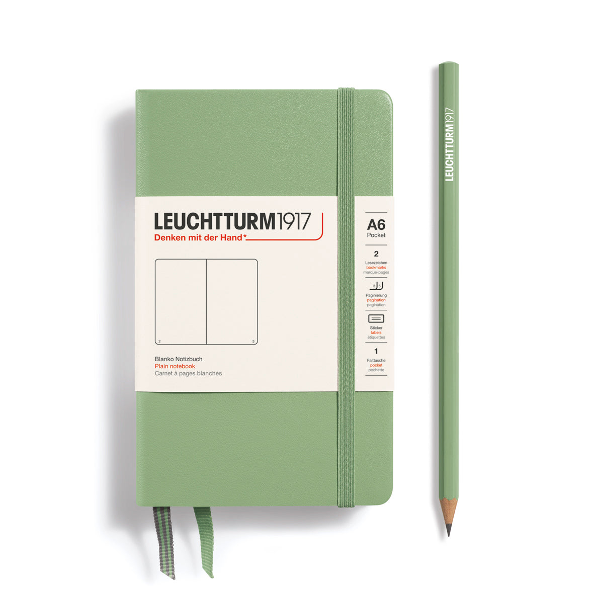 Leuchtturm A6 Hardcover Notebook: Plain Pages