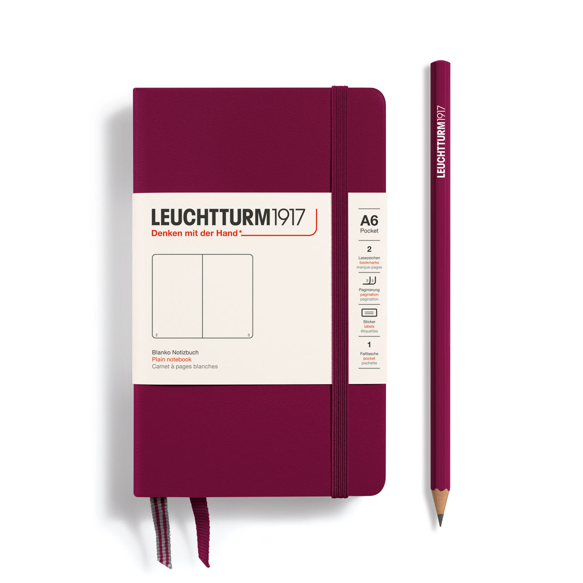 Leuchtturm A6 Hardcover Notebook: Plain Pages