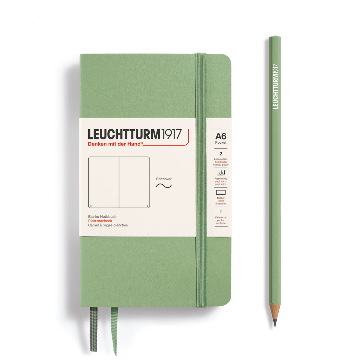 Leuchtturm Pocket Softcover Notebook: Plain Pages