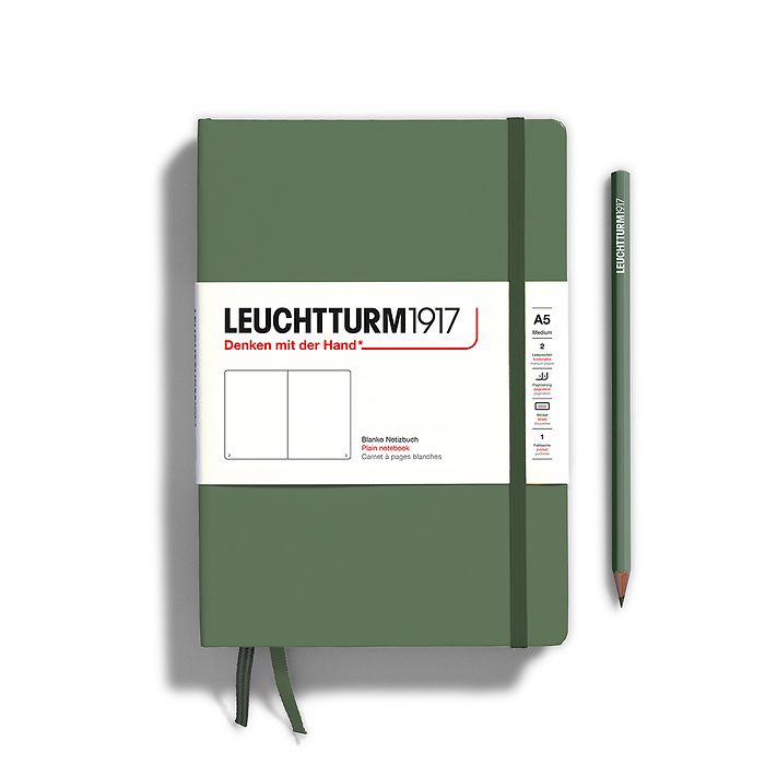 Leuchtturm A5 Medium Hardcover Notebook: Plain Pages