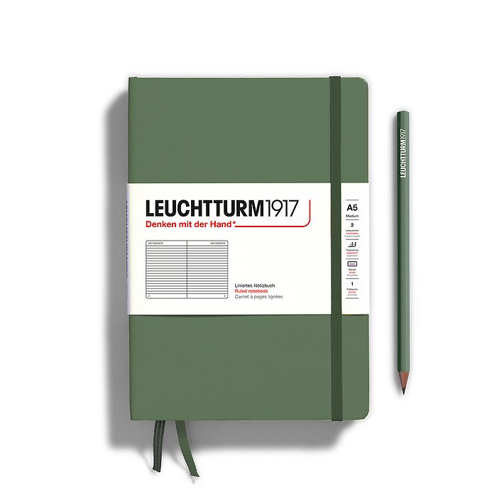 Leuchtturm A5 Medium Hardcover Notebook: Ruled Pages