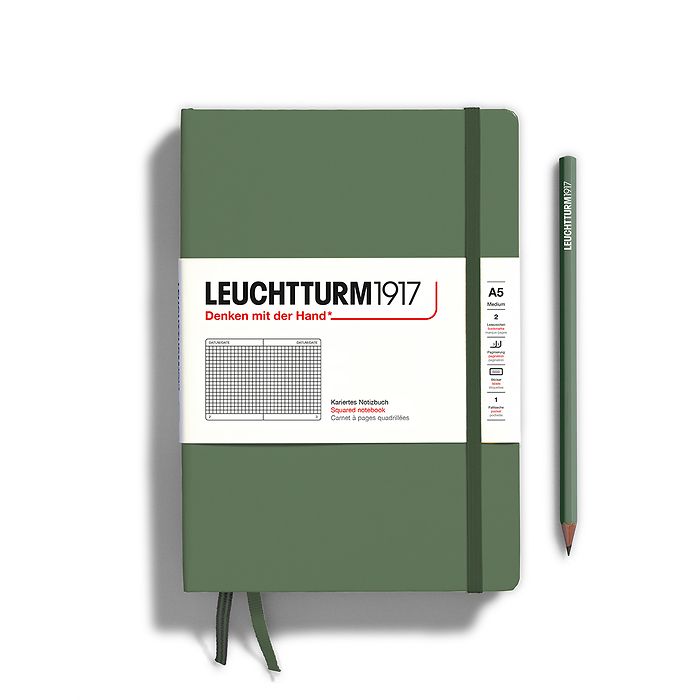 Leuchtturm A5 Medium Hardcover Notebook: Squared Pages