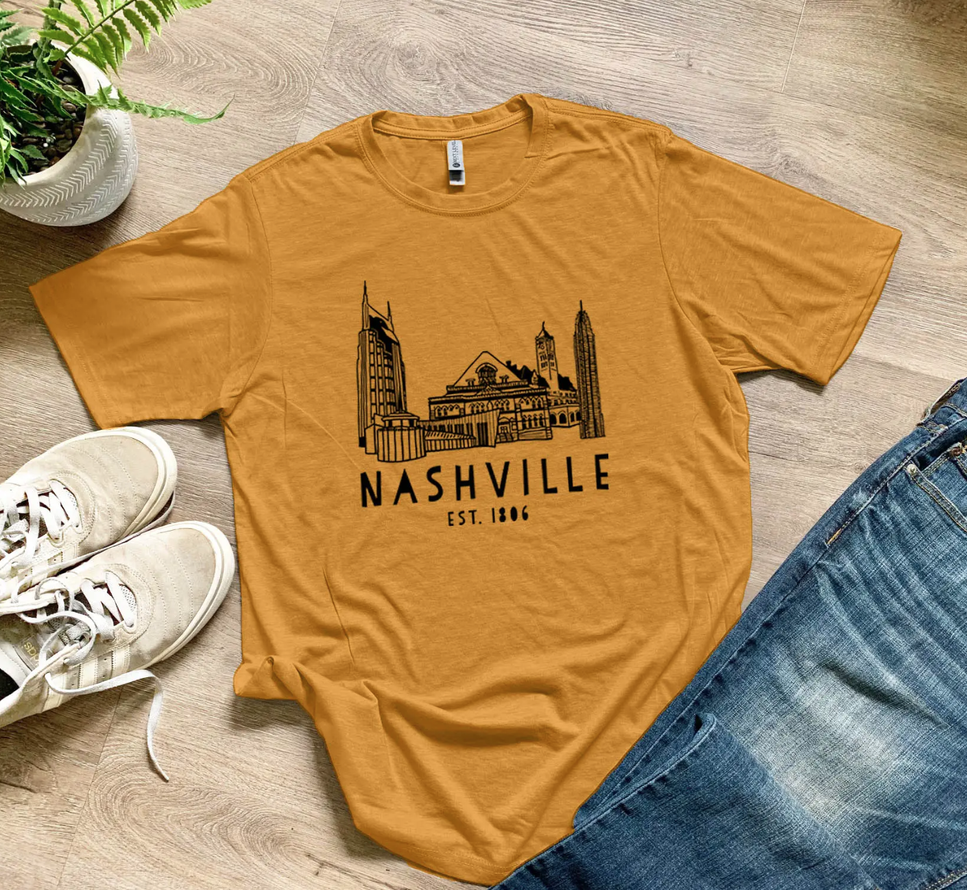 Downtown Nashville Shirt (Gold)