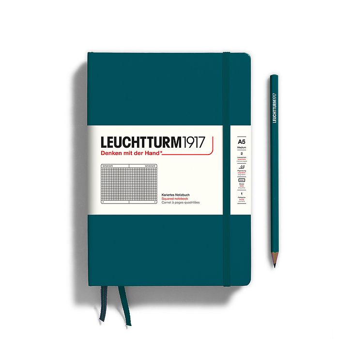 Leuchtturm A5 Medium Hardcover Notebook: Squared Pages
