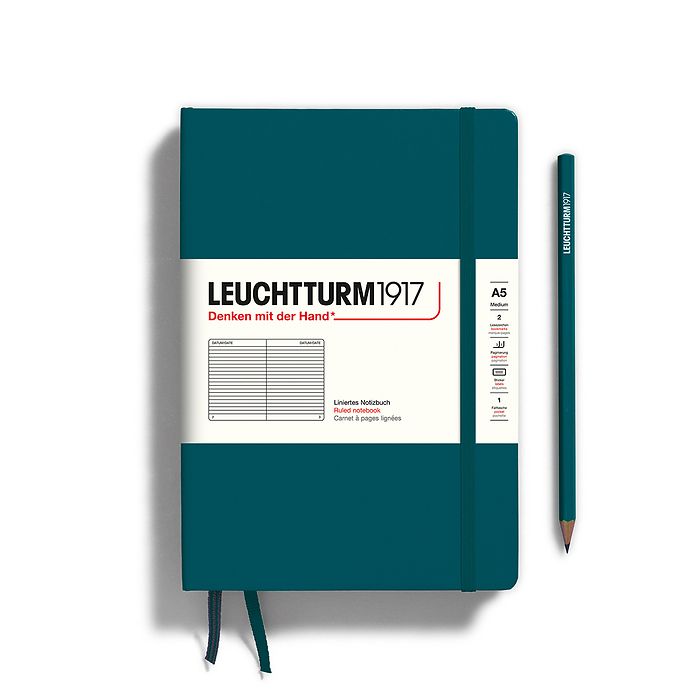 Leuchtturm A5 Medium Hardcover Notebook: Ruled Pages