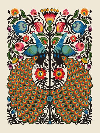 Peacocks print