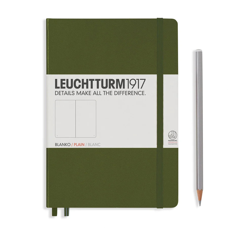 Leuchtturm A5 Medium Hardcover Notebook: Plain Pages