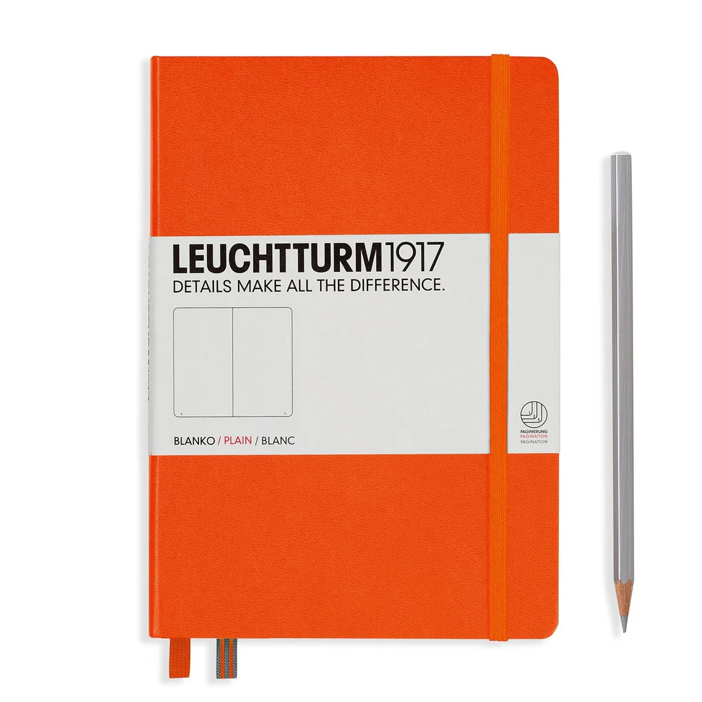 Leuchtturm A5 Medium Hardcover Notebook: Plain Pages