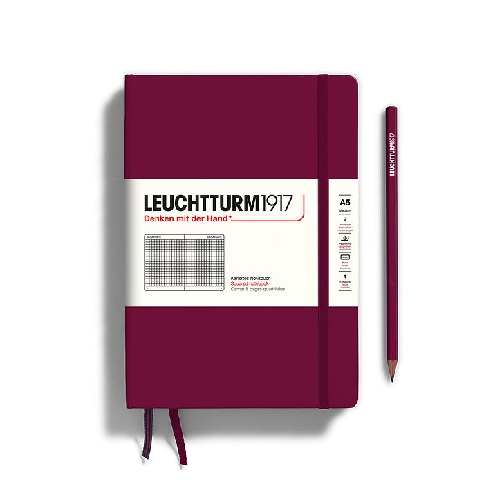 Leuchtturm A5 Medium Hardcover Notebook: Squared Pages
