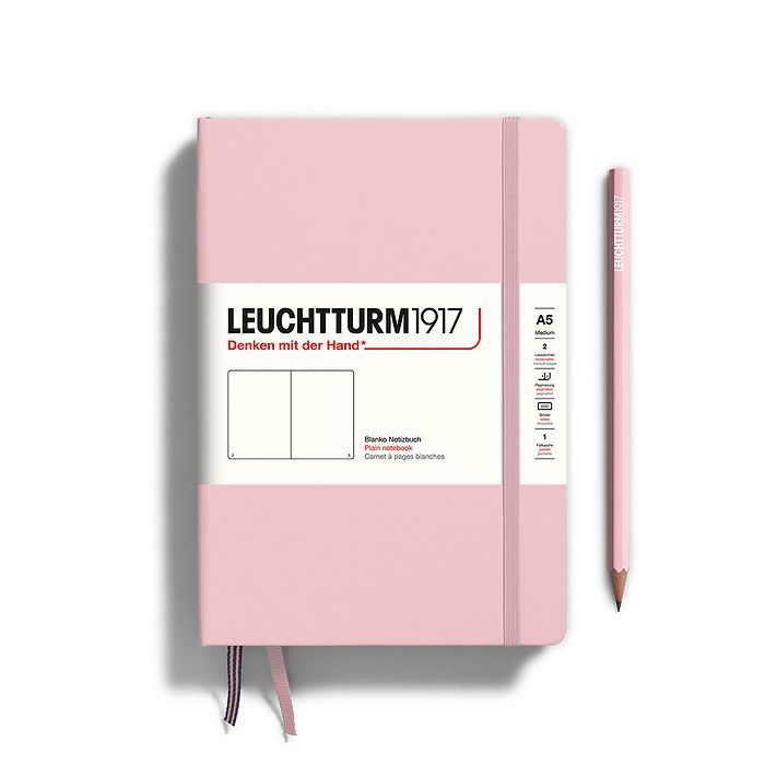Leuchtturm A5 Medium Hardcover Notebook: Plain Pages