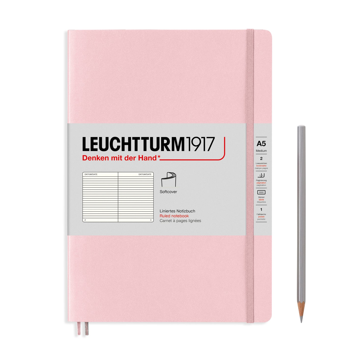Leuchtturm Medium Softcover Notebook: Ruled Pages