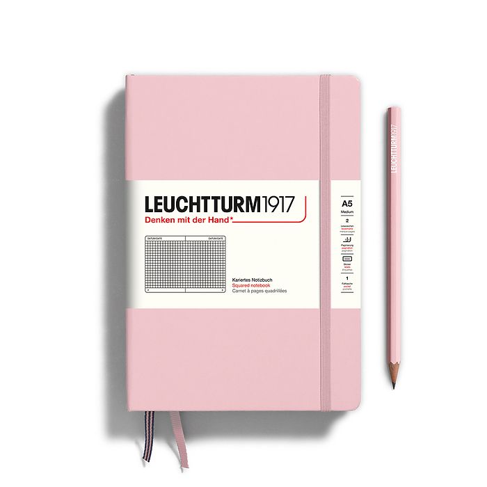 Leuchtturm A5 Medium Hardcover Notebook: Squared Pages