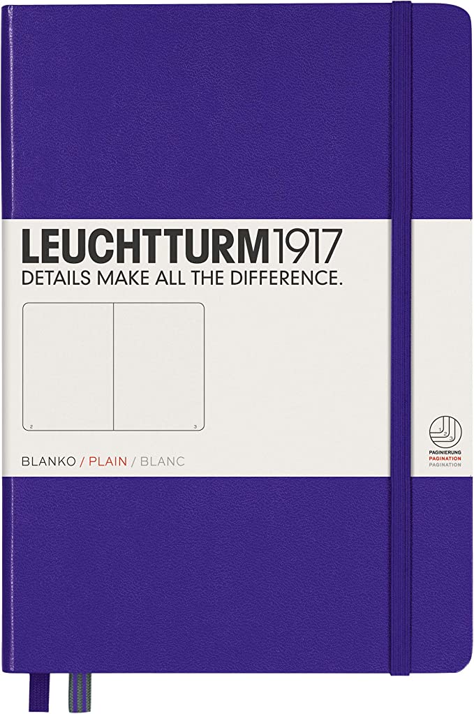 Leuchtturm A5 Medium Hardcover Notebook: Plain Pages