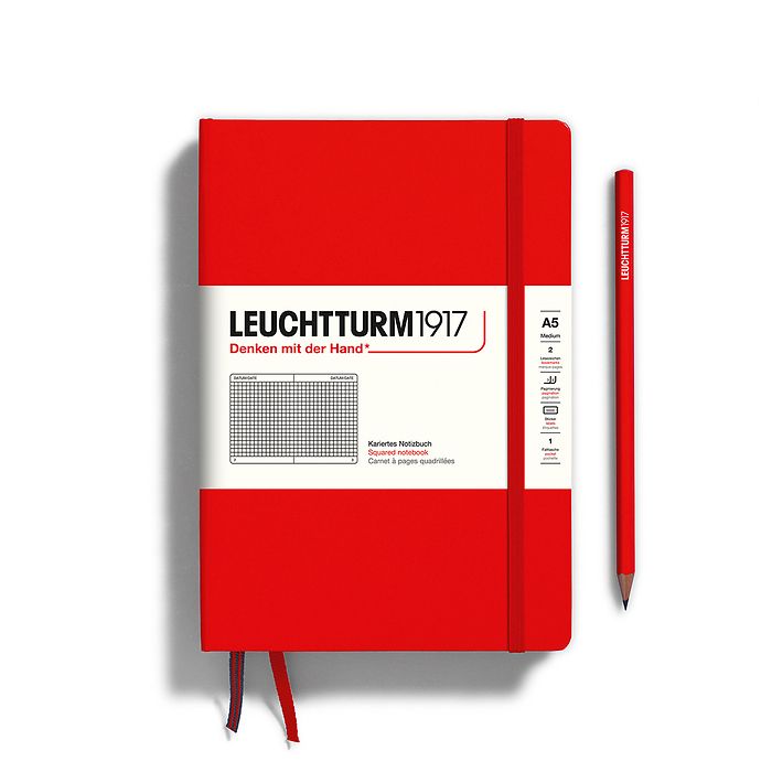 Leuchtturm A5 Medium Hardcover Notebook: Squared Pages