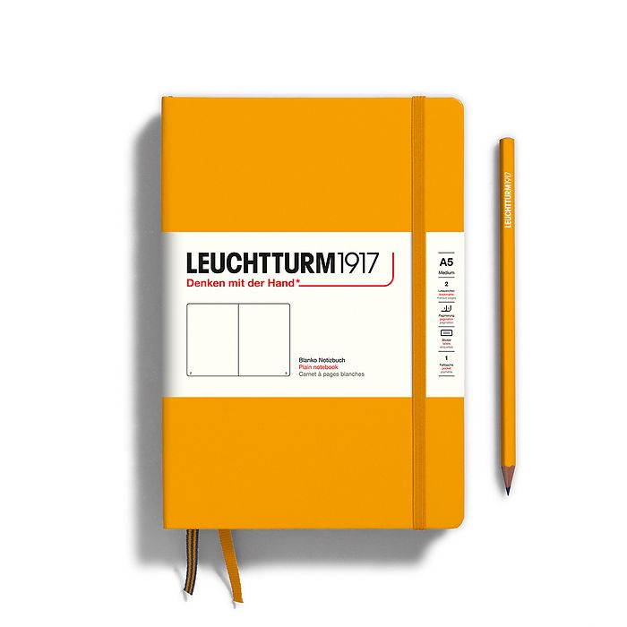 Leuchtturm A5 Medium Hardcover Notebook: Plain Pages