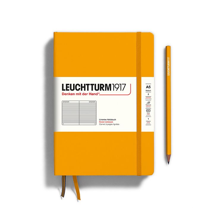 Leuchtturm A5 Medium Hardcover Notebook: Ruled Pages