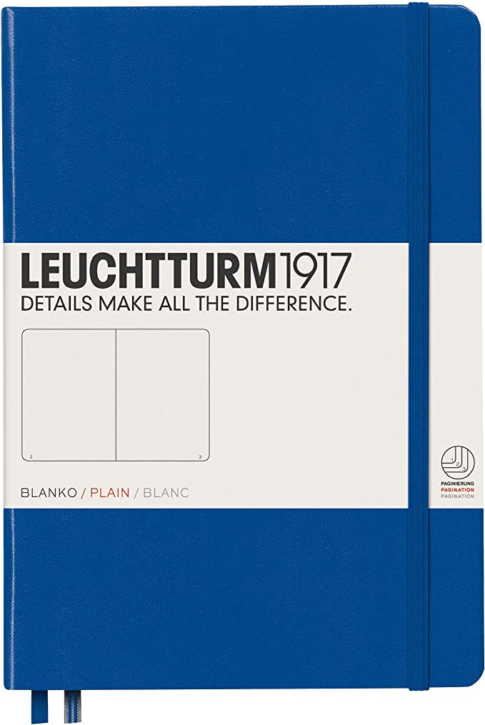 Leuchtturm A5 Medium Hardcover Notebook: Plain Pages