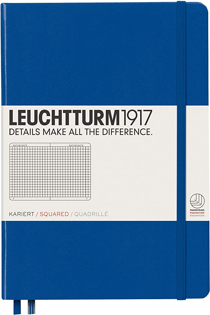 Leuchtturm A5 Medium Hardcover Notebook: Squared Pages