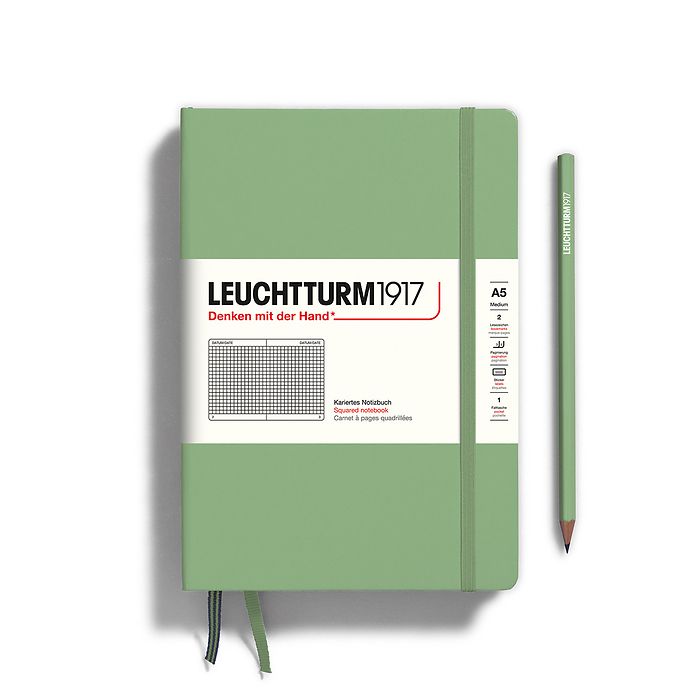 Leuchtturm A5 Medium Hardcover Notebook: Squared Pages