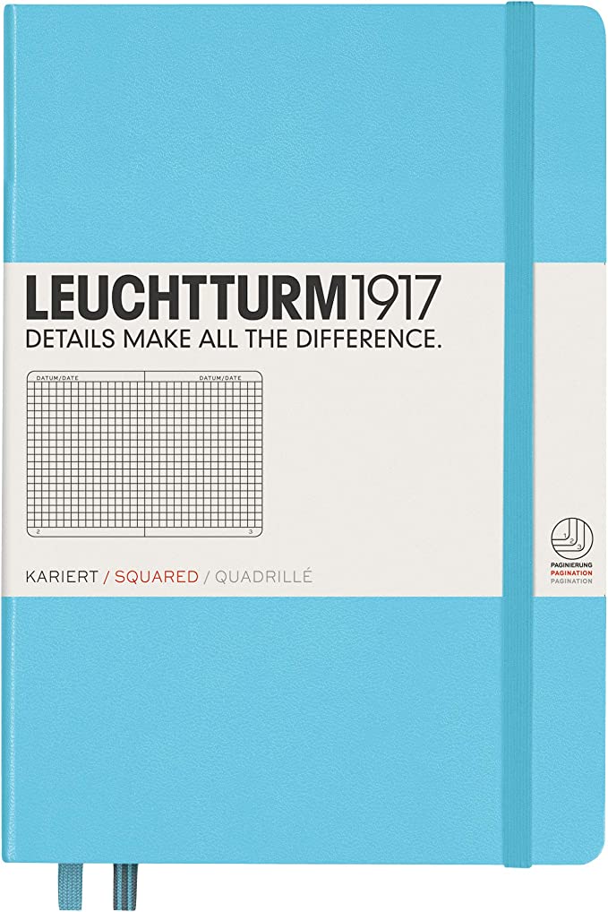 Leuchtturm A5 Medium Hardcover Notebook: Squared Pages
