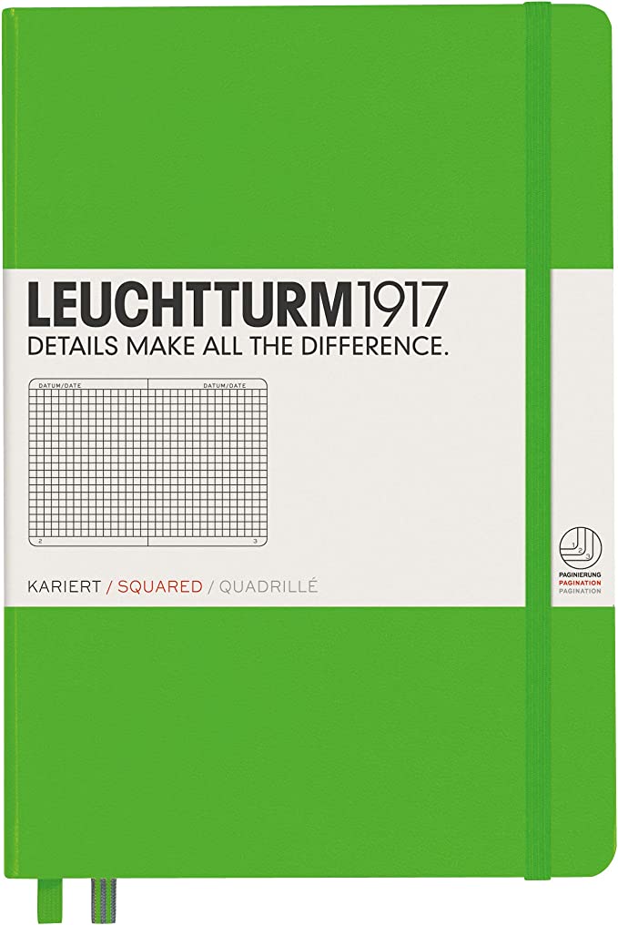 Leuchtturm A5 Medium Hardcover Notebook: Squared Pages