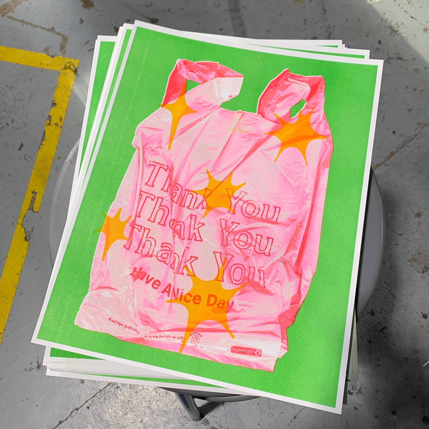 Thank You Bag print