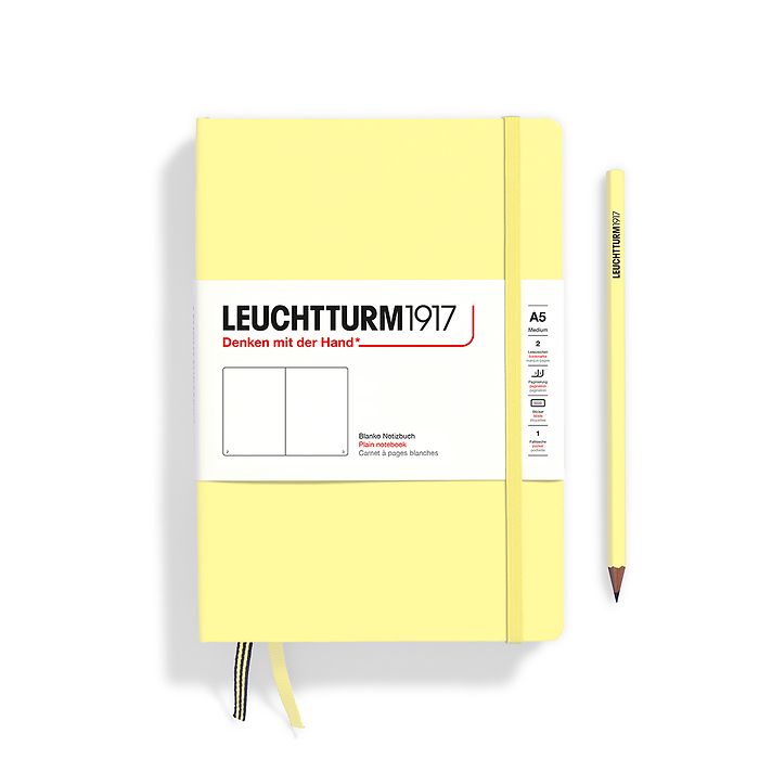 Leuchtturm A5 Medium Hardcover Notebook: Plain Pages