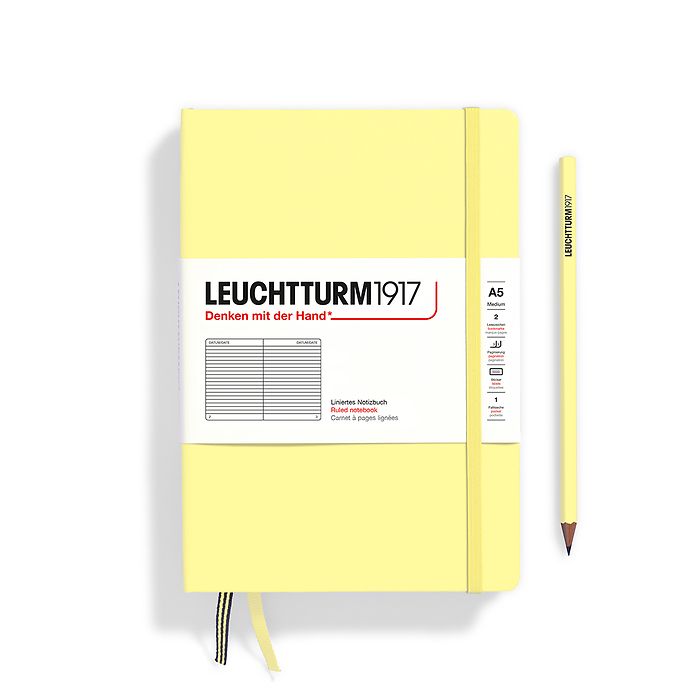 Leuchtturm A5 Medium Hardcover Notebook: Ruled Pages