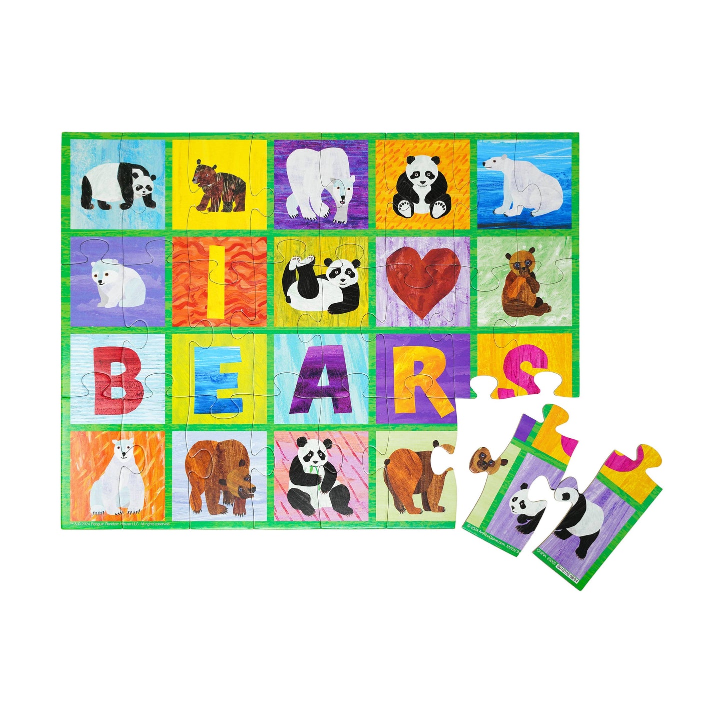 Eric Carle Bears Mix and Match Tin with Puzzle