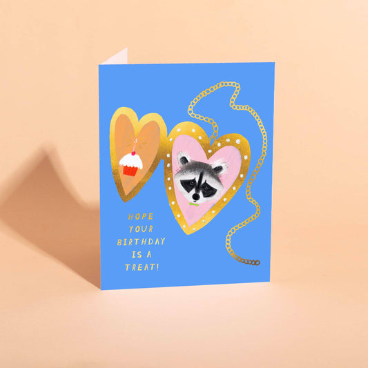 Raccoon Pal Birthday card