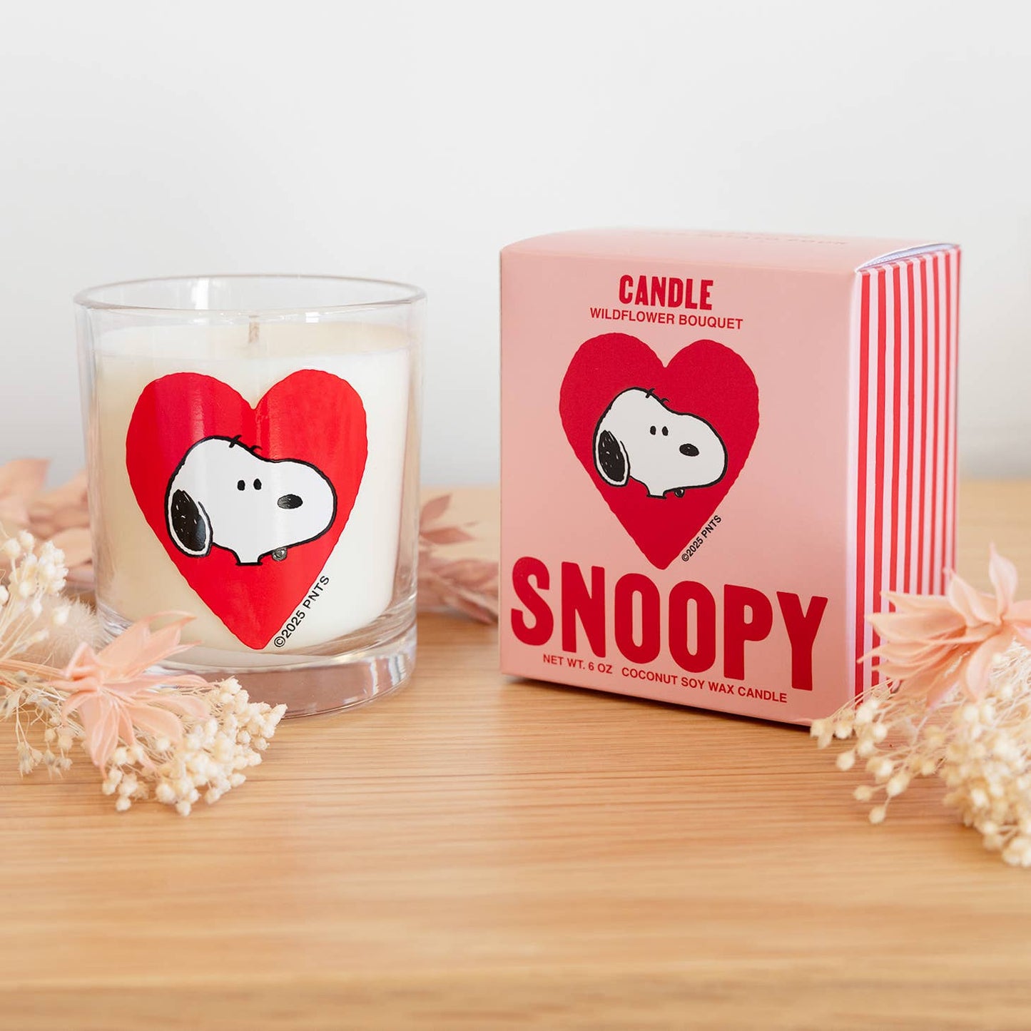 Snoopy Heart Valentine Candle