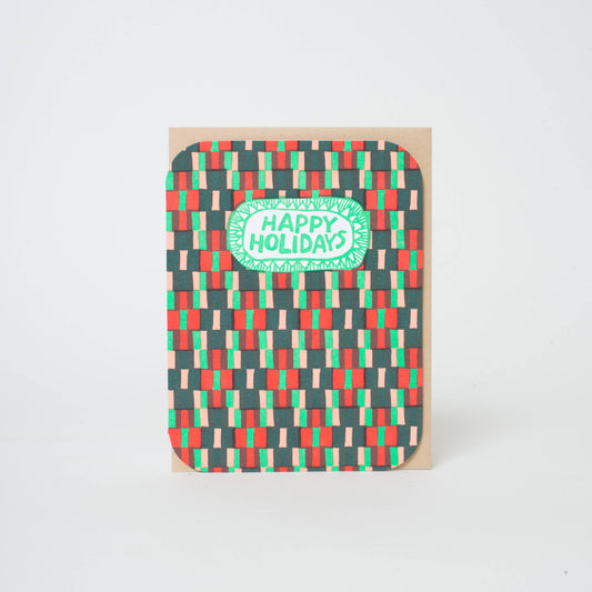 Woven Happy Holidays card