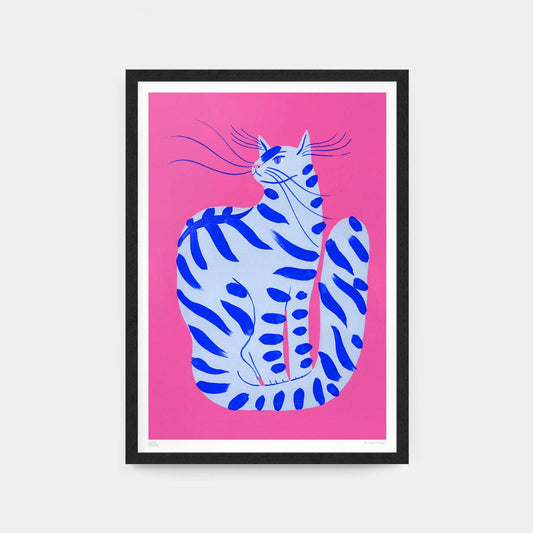 Cat with Stripes print
