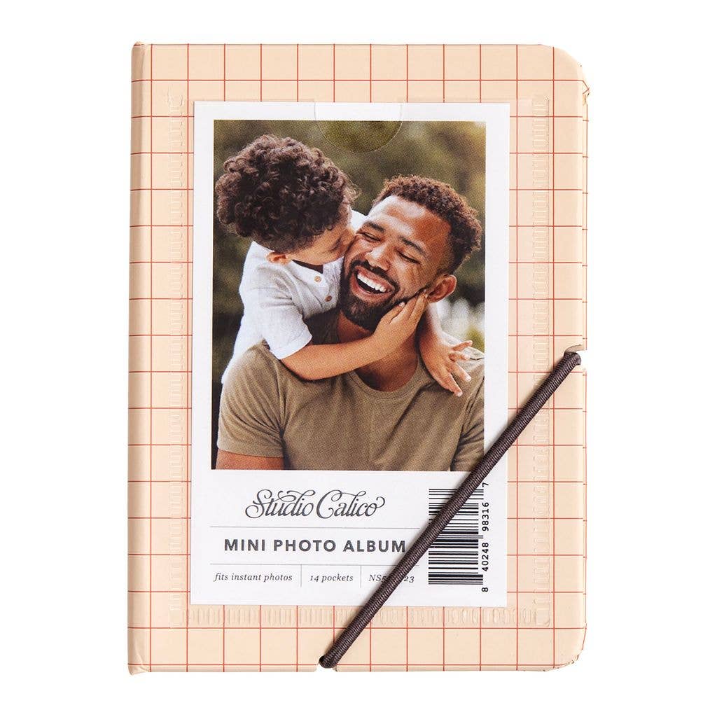 Pink Grid Mini Photo Album