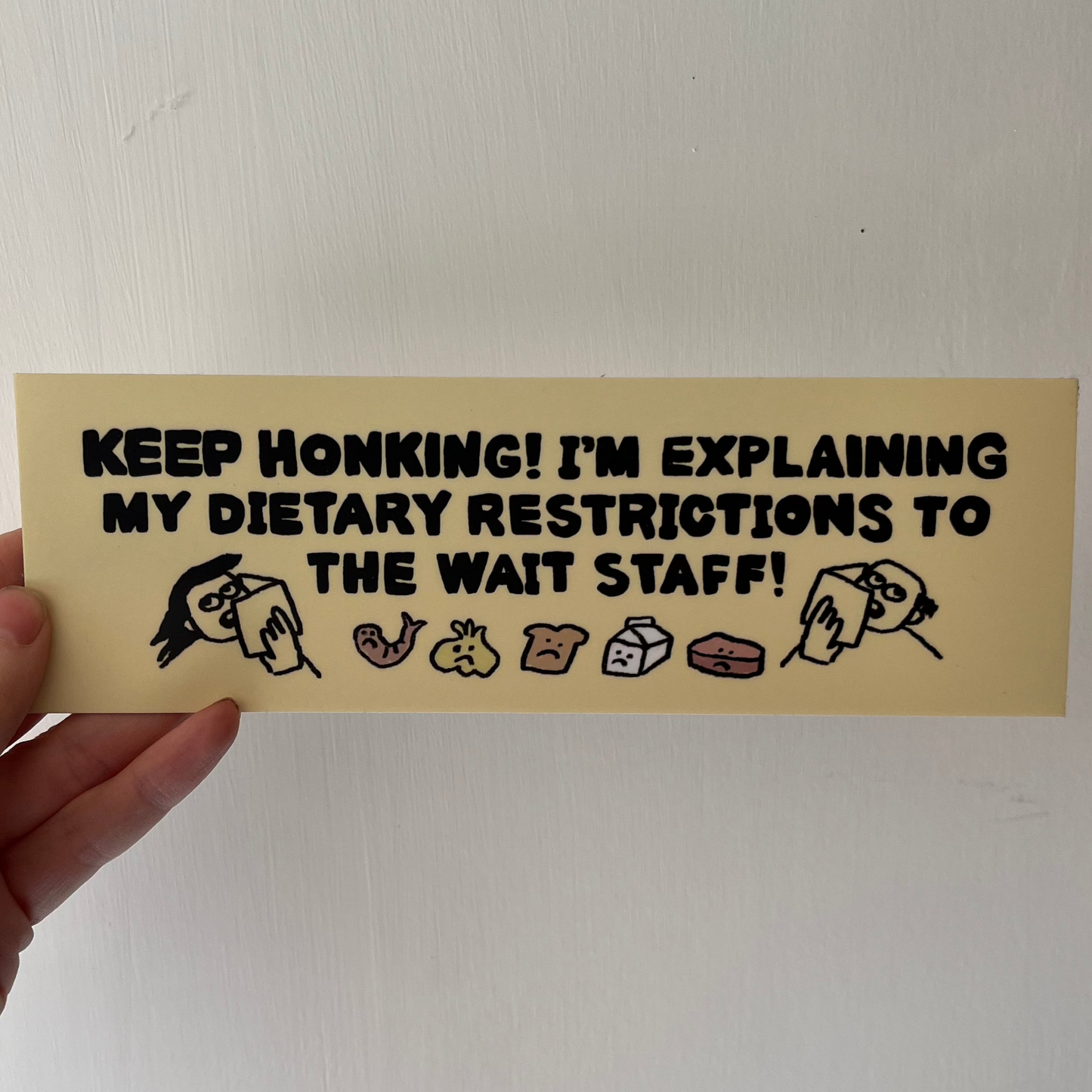 Dietary Restrictions Bumper Sticker