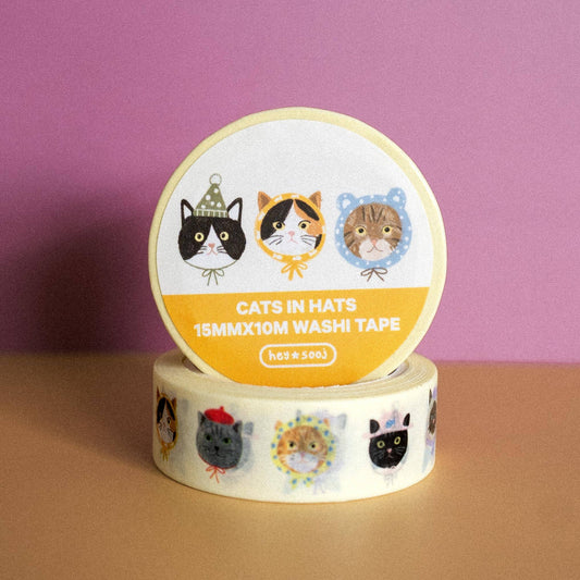Cats in Hats Washi Tape