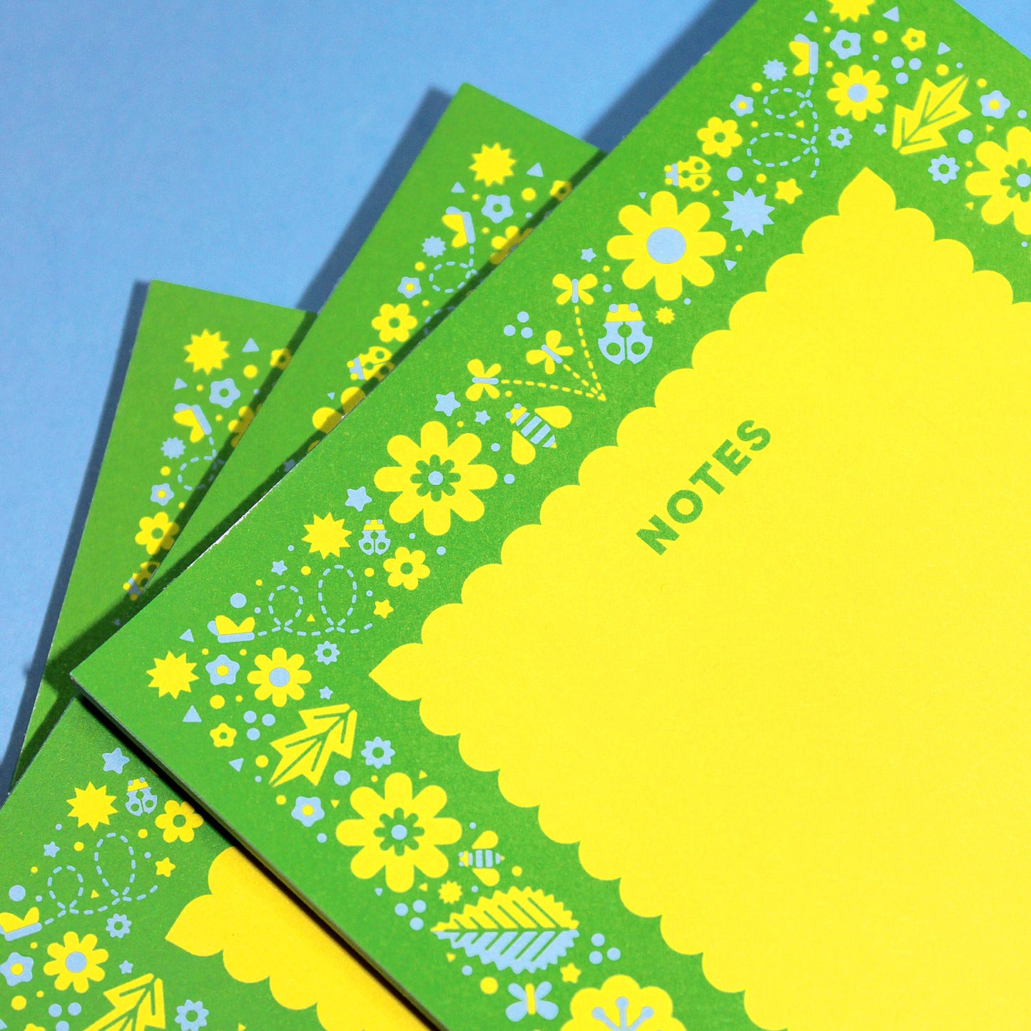 Green Flower Garden Notepad