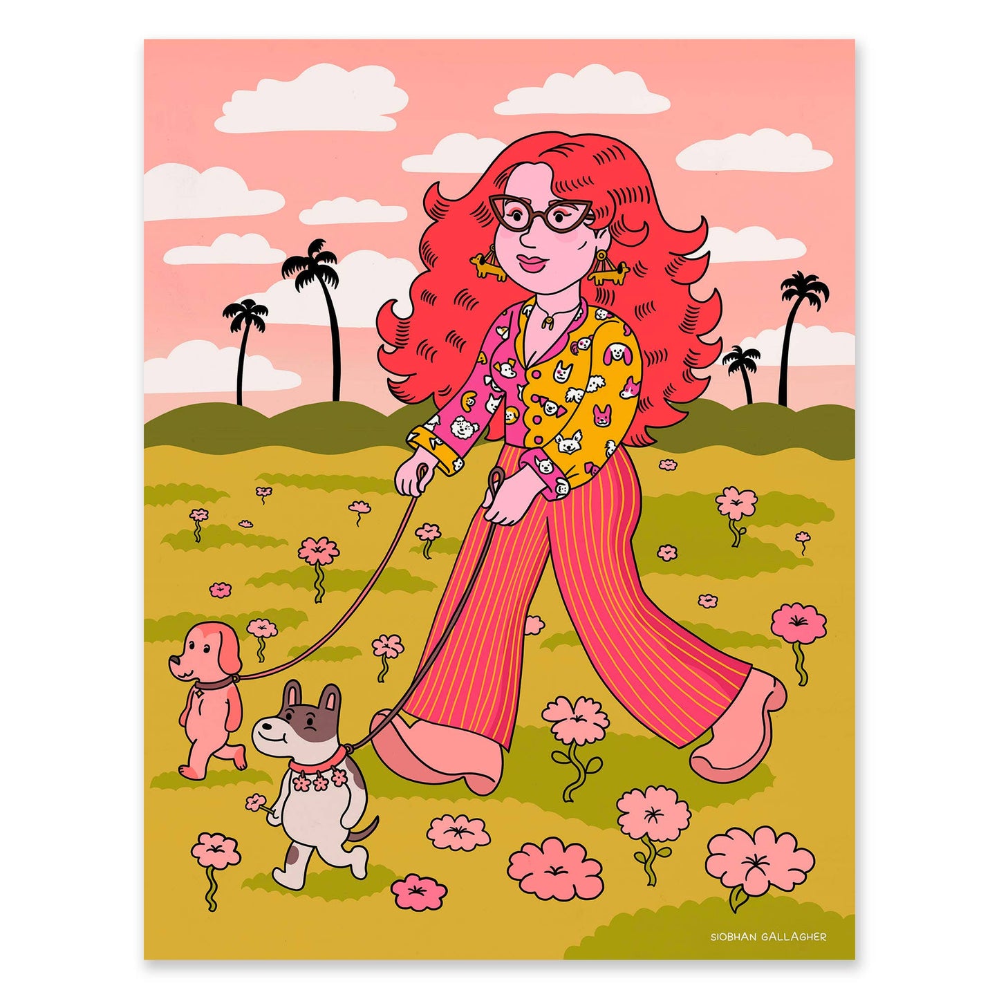 Dog walker print