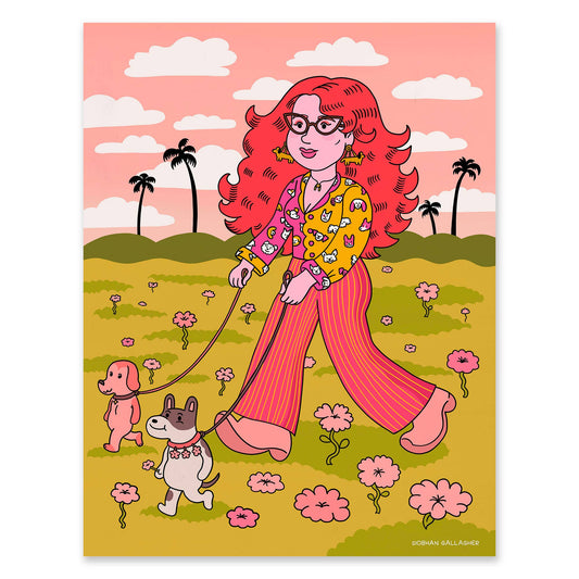 Dog walker print