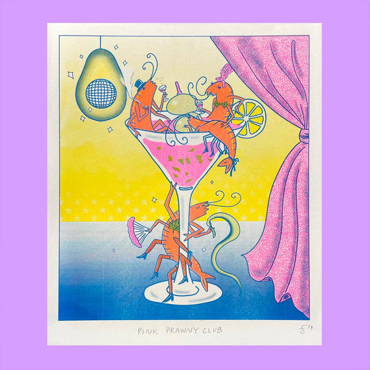 Pink Prawny Club print