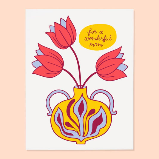Wonderful Mom Tulips card