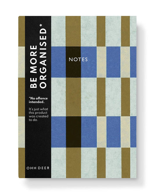 Blue & Green Stripes Linen Notebook