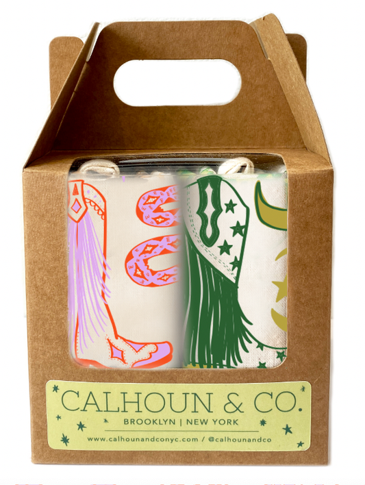 Howdy Cowgirl Boots Tea Towel Set