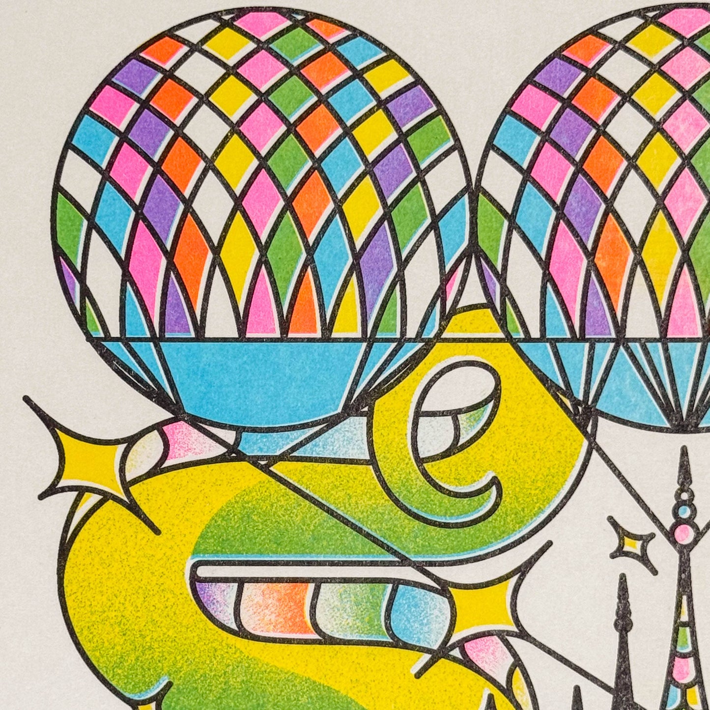 Fortress Risograph Print