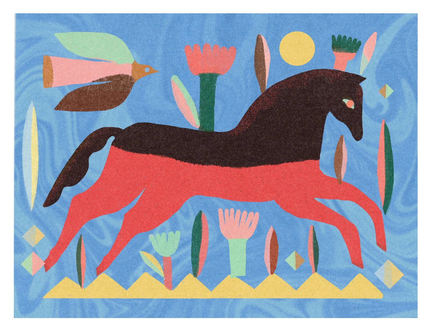 Red Horse print