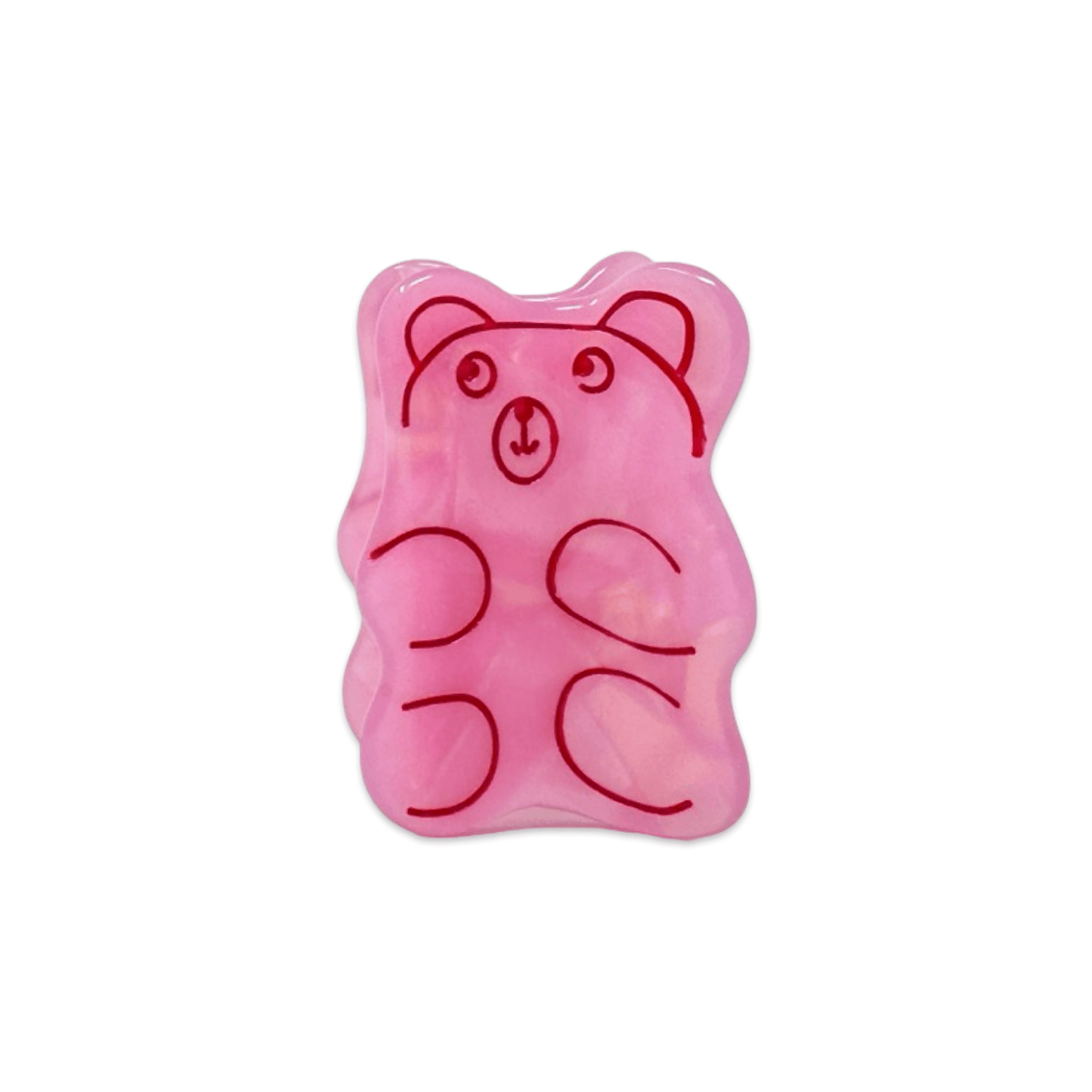 Mini Pink Gummy Bear Hair Claw