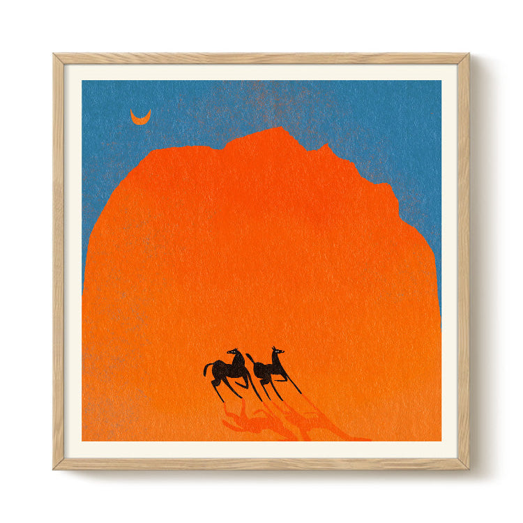 Horses of Wadi Rum print