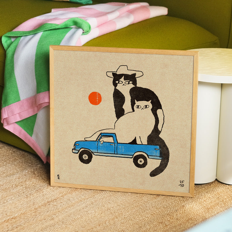 Kitty Truck print